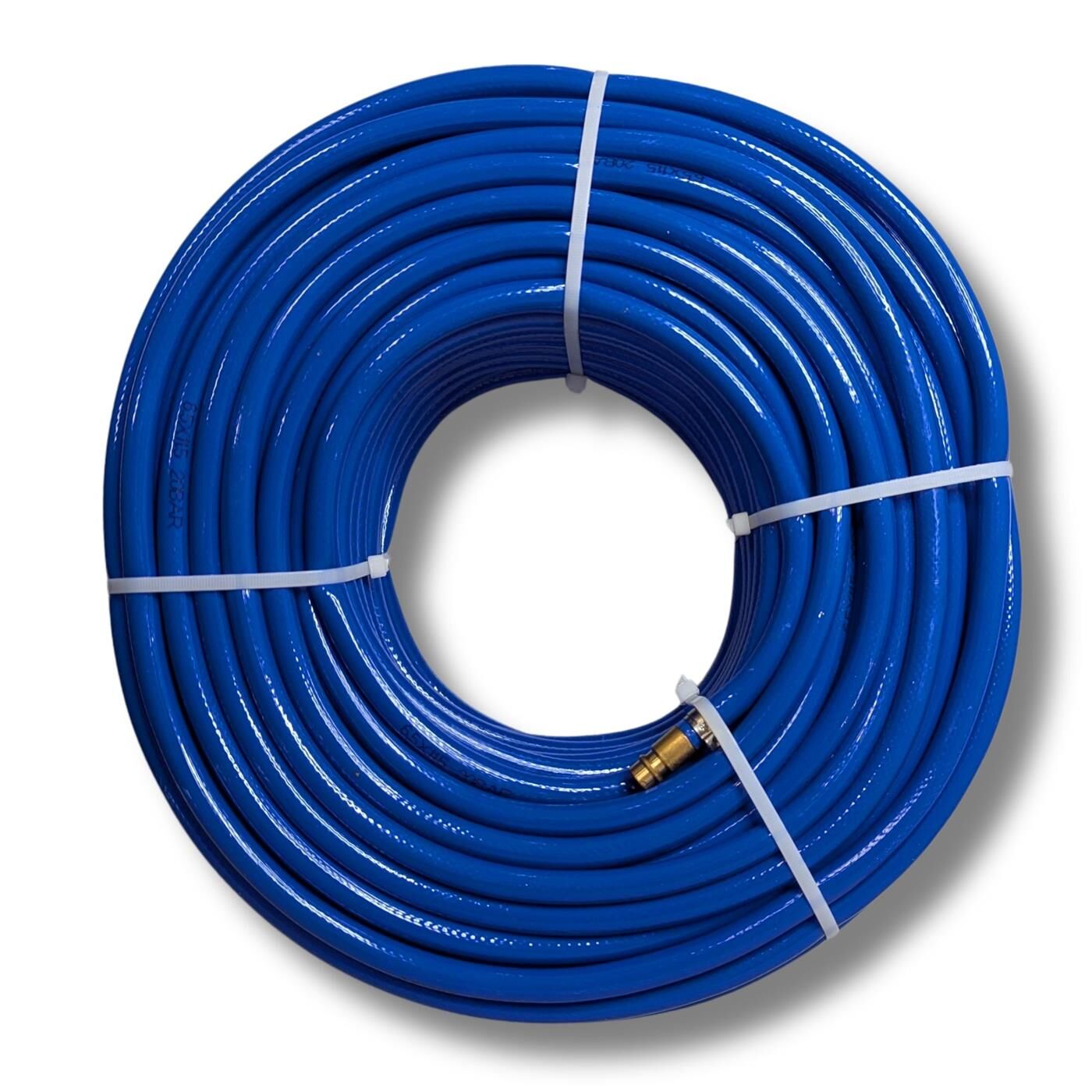 PVC hose with quick coupling I 6mm I 50m I ready-made I Flexible, abrasion-resistant and fabric-reinforced I Compressed air extension I Can