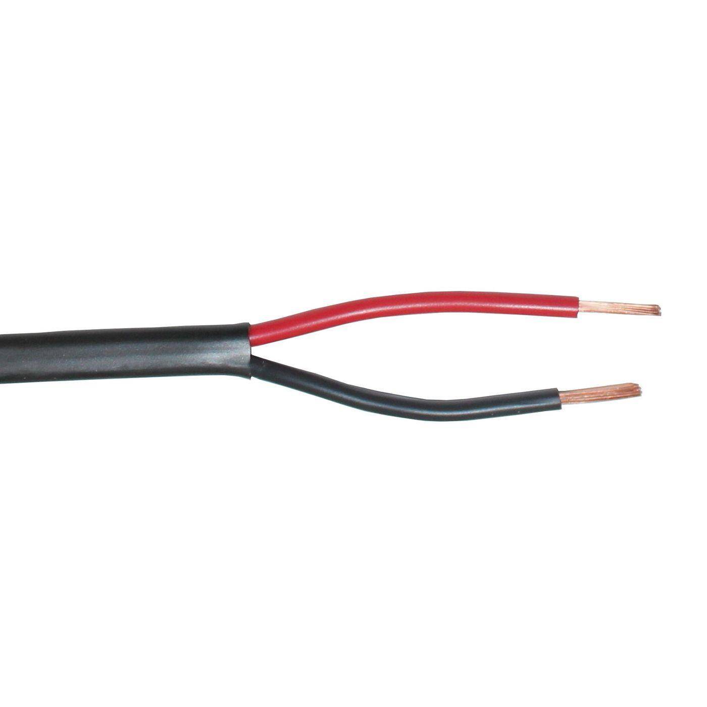 Lumonic 1m FLYY-fl Vehicle cable 2x0,75mm² black | 2-wire | Trailer cable | Multi-core, flat automotive cable | Oil and fuel-resistant, flame-retardant | Low voltage