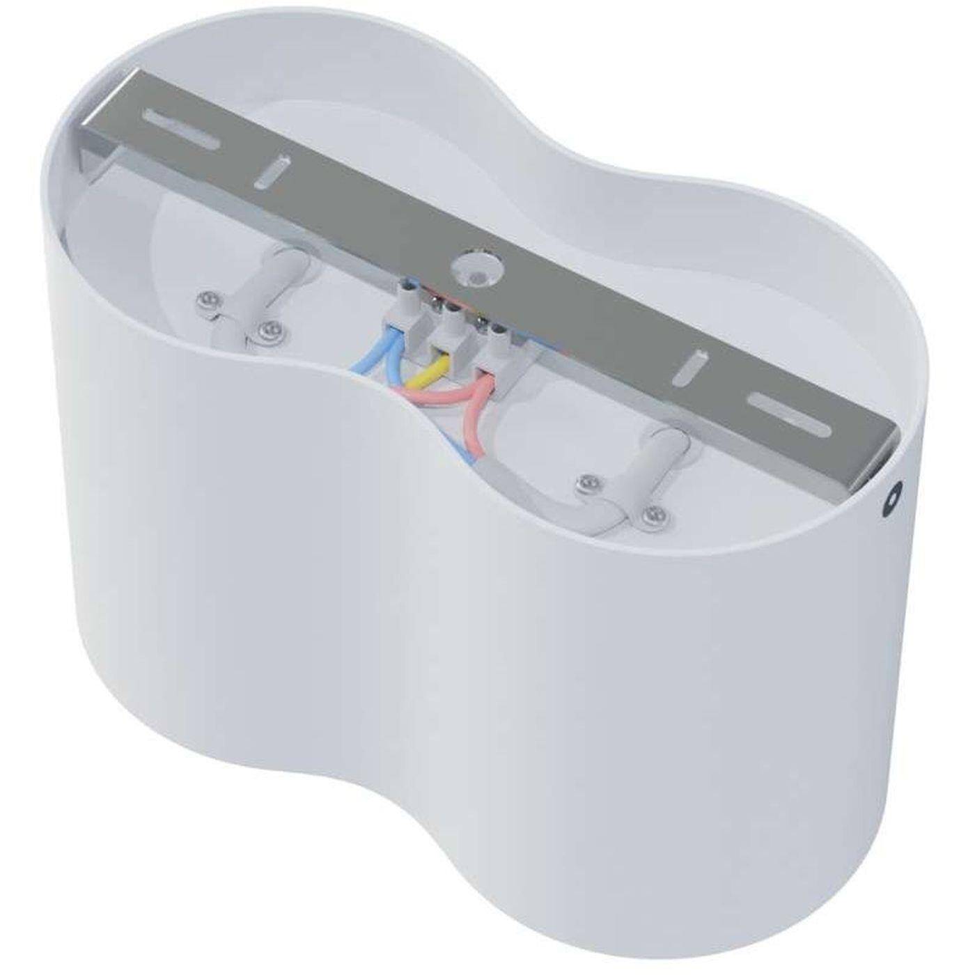 LED Surface mount frame Twin Round 175x95x125mm White Aluminium Swivelling Spot GU10 MR16