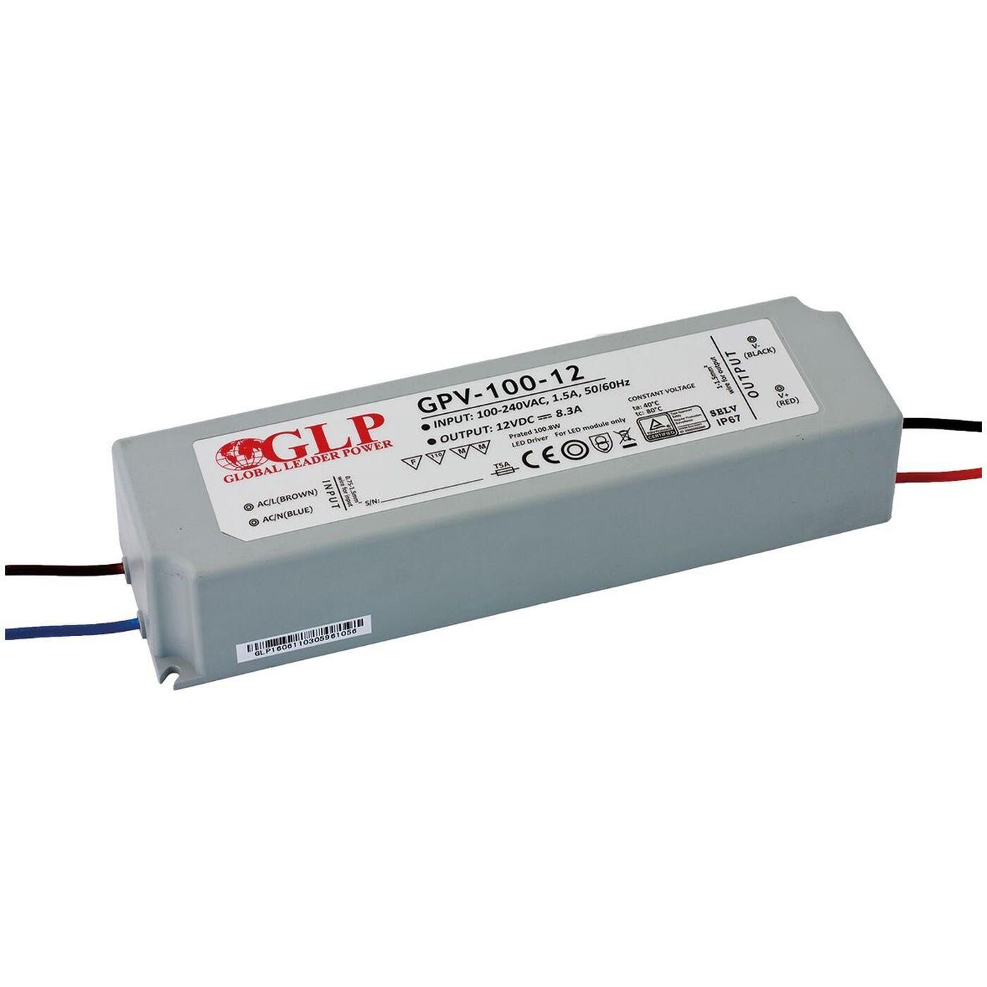 GPV-100-12 100W 12V 8,3A LED Netzteil Trafo Treiber IP67