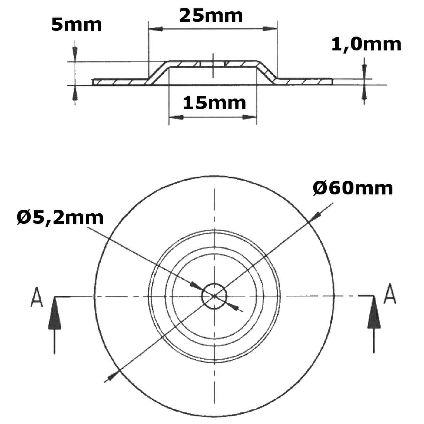 Toroidal transformer Mounting set 60mm Mounting accessories Mounting