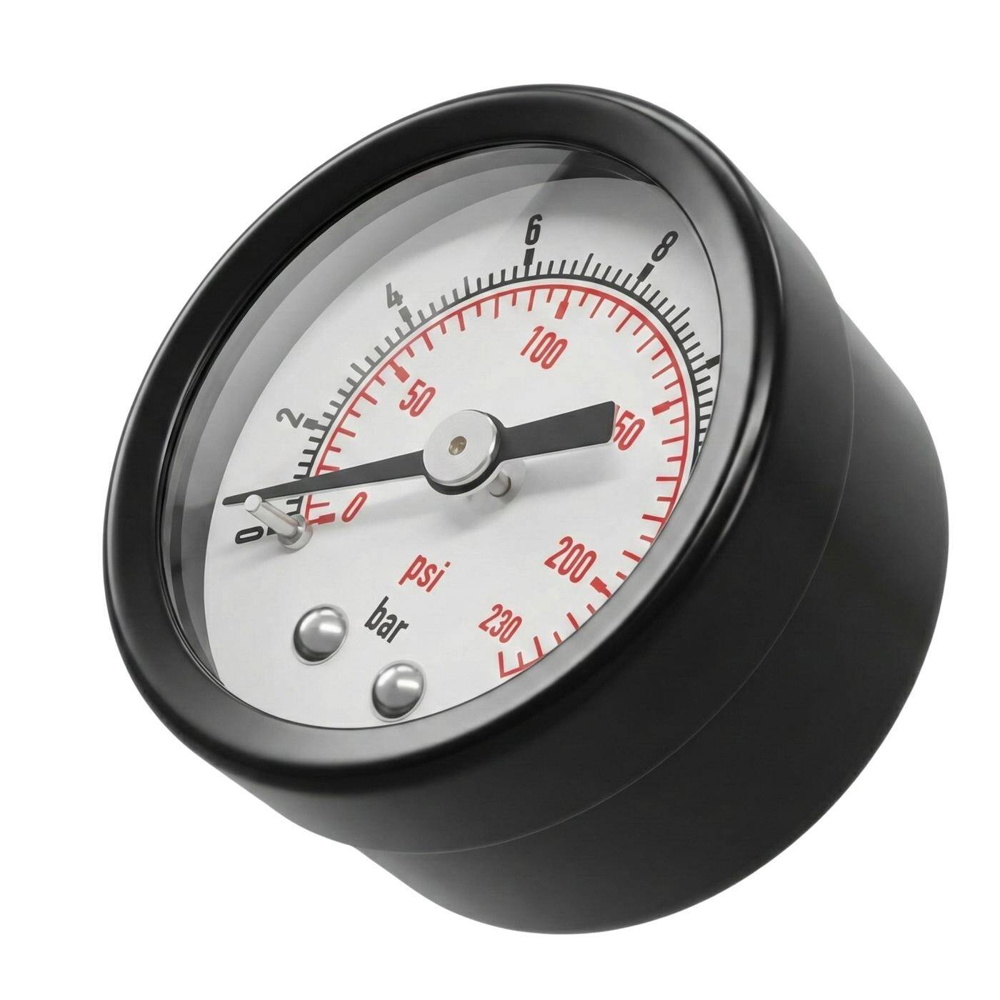 Lumonic I Manometer 0-16bar I 1/8 Zoll I Klasse 2,5 I Anschluss hinten I Durchmesser 40mm I Druckmesser I für Druckluft und Wasser