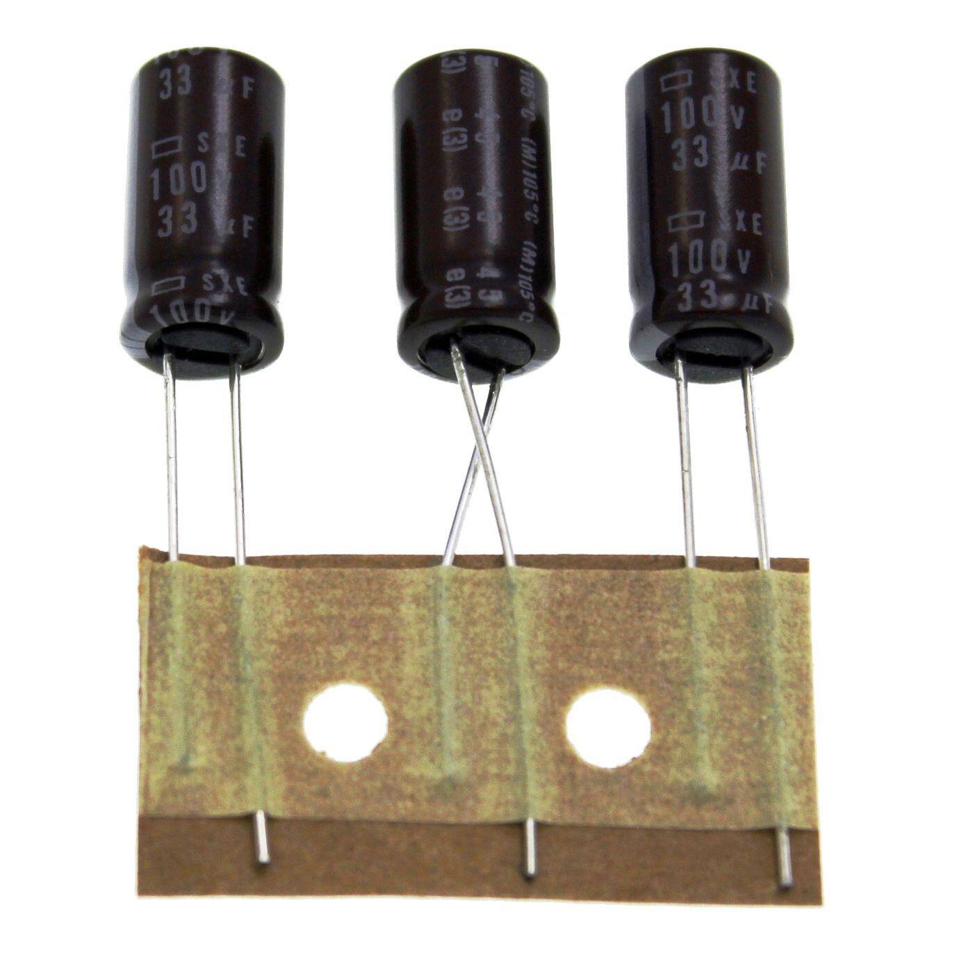 Elko Capacitor Radial 33µF 100V | Electrolytic capacitor up to a temperature of 105°C | 8x15mm | 33uF ESXE101ETD330MH15N United Chemi-Con