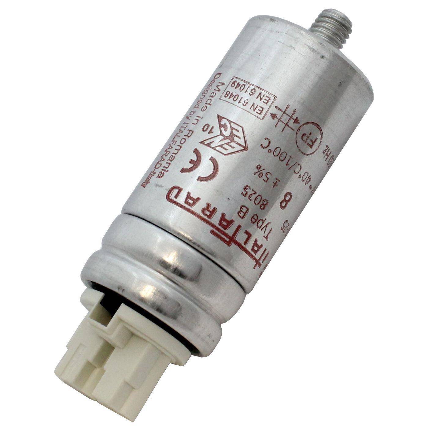 Capacitor 8µF 250V 30x63mm Push-In Italfarad 8uF
