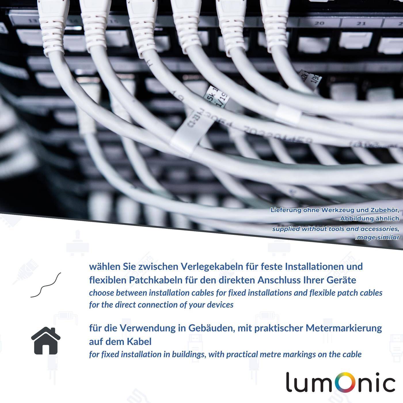 50m Netzwerkkabel Patchkabel CAT6 F/UTP Ethernet LAN Kabel CAT6 CAT.6