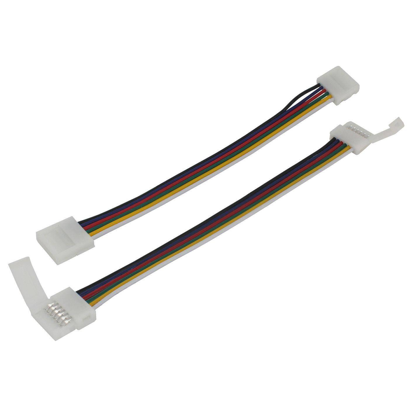 50cm RGBW CCT LED Clip Verbinder mit Kabel für 12mm RGBW CCT LED Streifen 17x5mm 50cm RGBW CCT LED Clip Verbinder mit Kabel für 12mm RGBW CCT LED Streifen 17x5mm