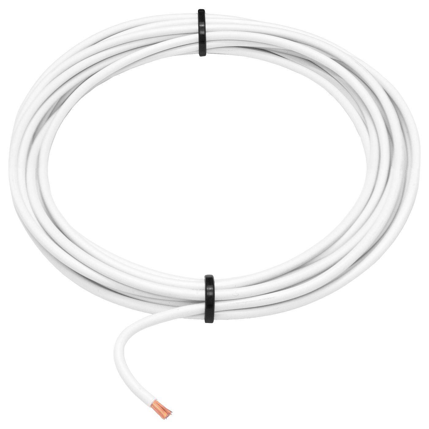 1m FLRY Fahrzeugleitung weiss 2,5mm² rund Kabel Litze KFZ Stromkabel