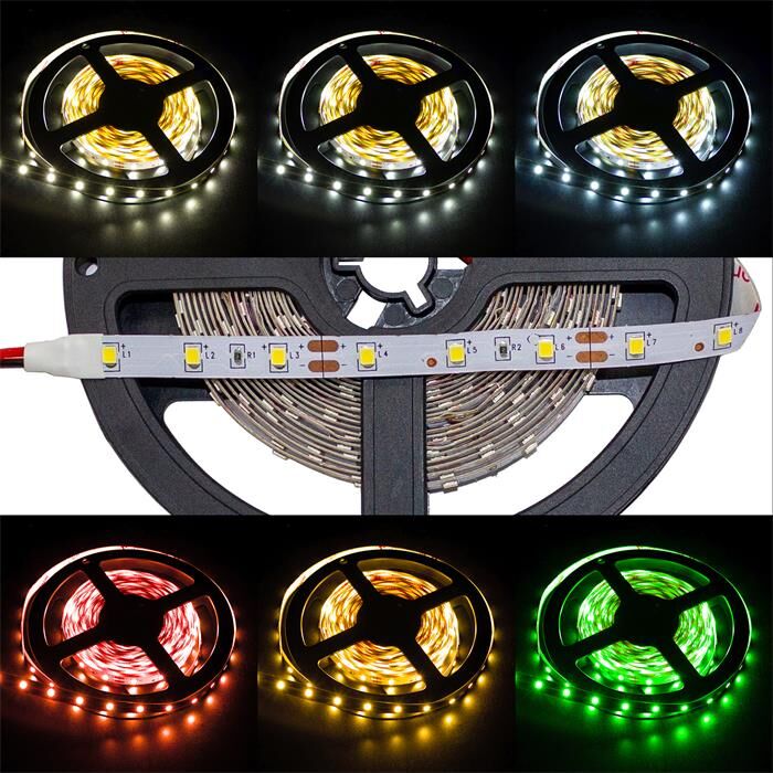 5m (500cm) LED Streifen Band Leiste 12V IP20 300LEDs 60LED/m SMD3528