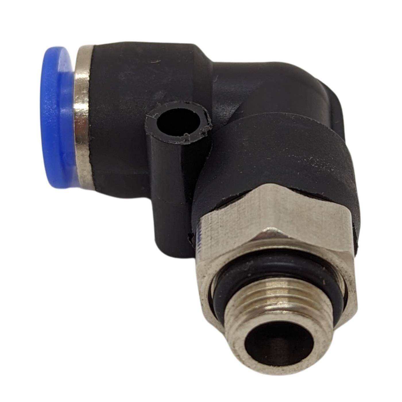 PU Schlauch 90° Steckverbinder Fitting mit Außengewinde 8mm*1/8Zoll Winkel-Verbinder L-Steckverbinder pneumatischer Steckverbinder Fitting Druckluft & Automatisierung
