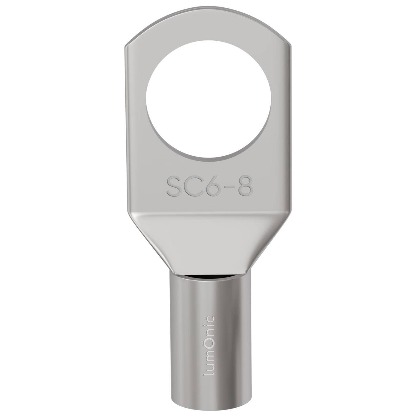 10x Rohrkabelschuh blank 6mm² Lochdurchmesser M8 SC6-8 Ringzunge Kupfer verzinnt