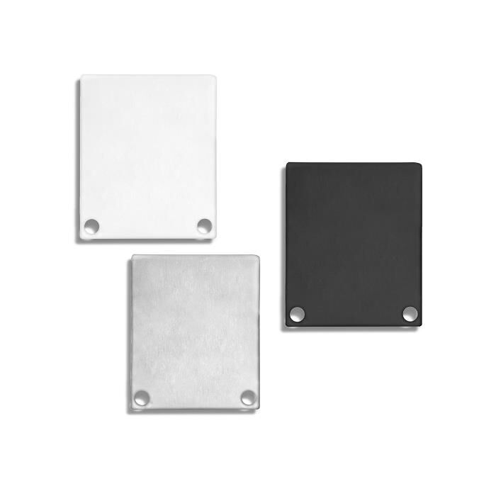 2x Endkappe E44 Aluminium für Profile PN4 PN5 mit Abdeckung C11