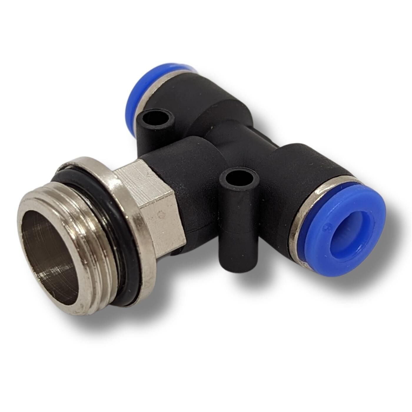 PU Schlauch T-Steckverbinder Fitting mit Außengewinde I 6mm*3/8Zoll I T-Stück I Push-in I pneumatischer Steckverbinder I T-Verteiler I Druckluft & Automatisierung