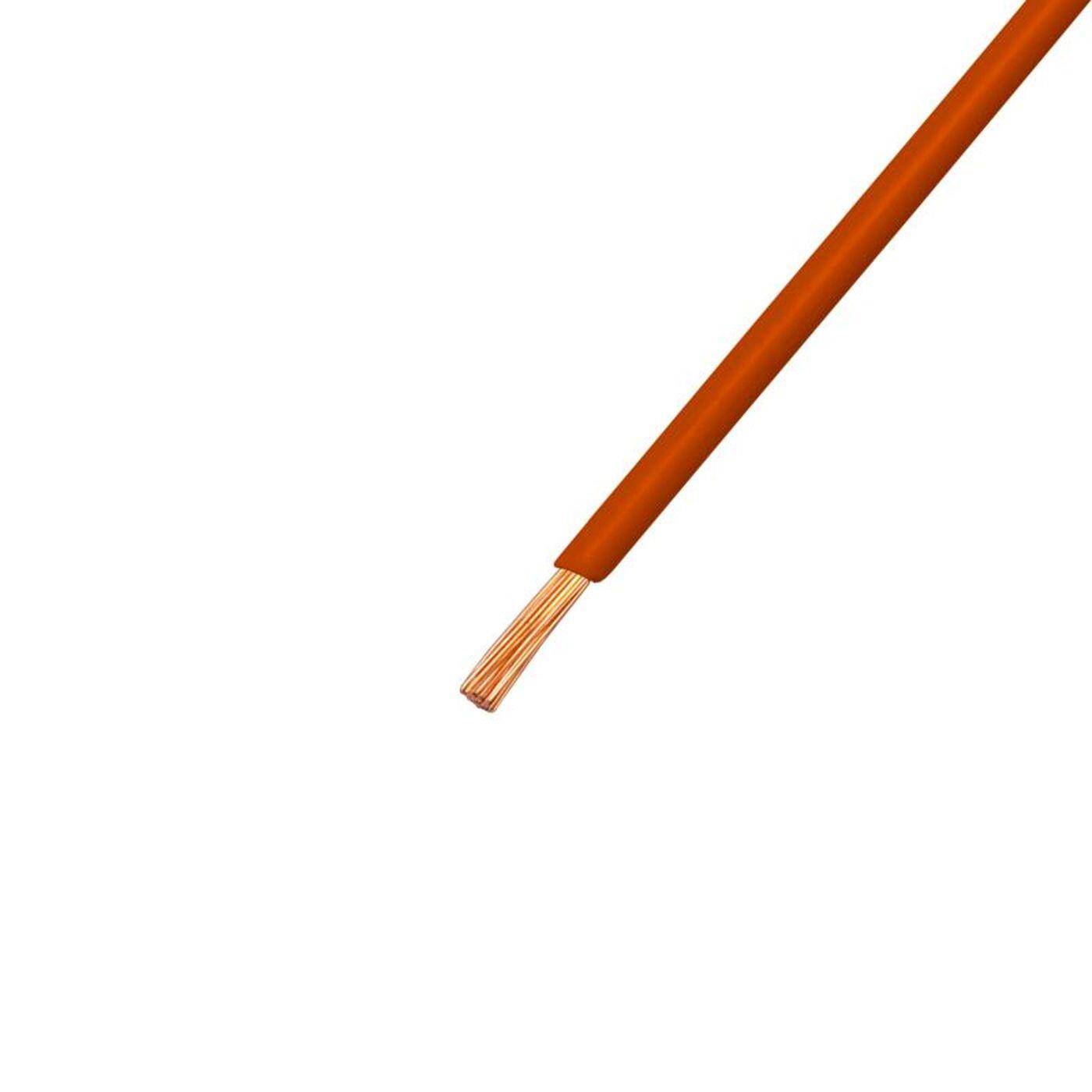 1m FLRY Fahrzeugleitung Orange 1,5mm² rund Kabel Litze KFZ Stromkabel
