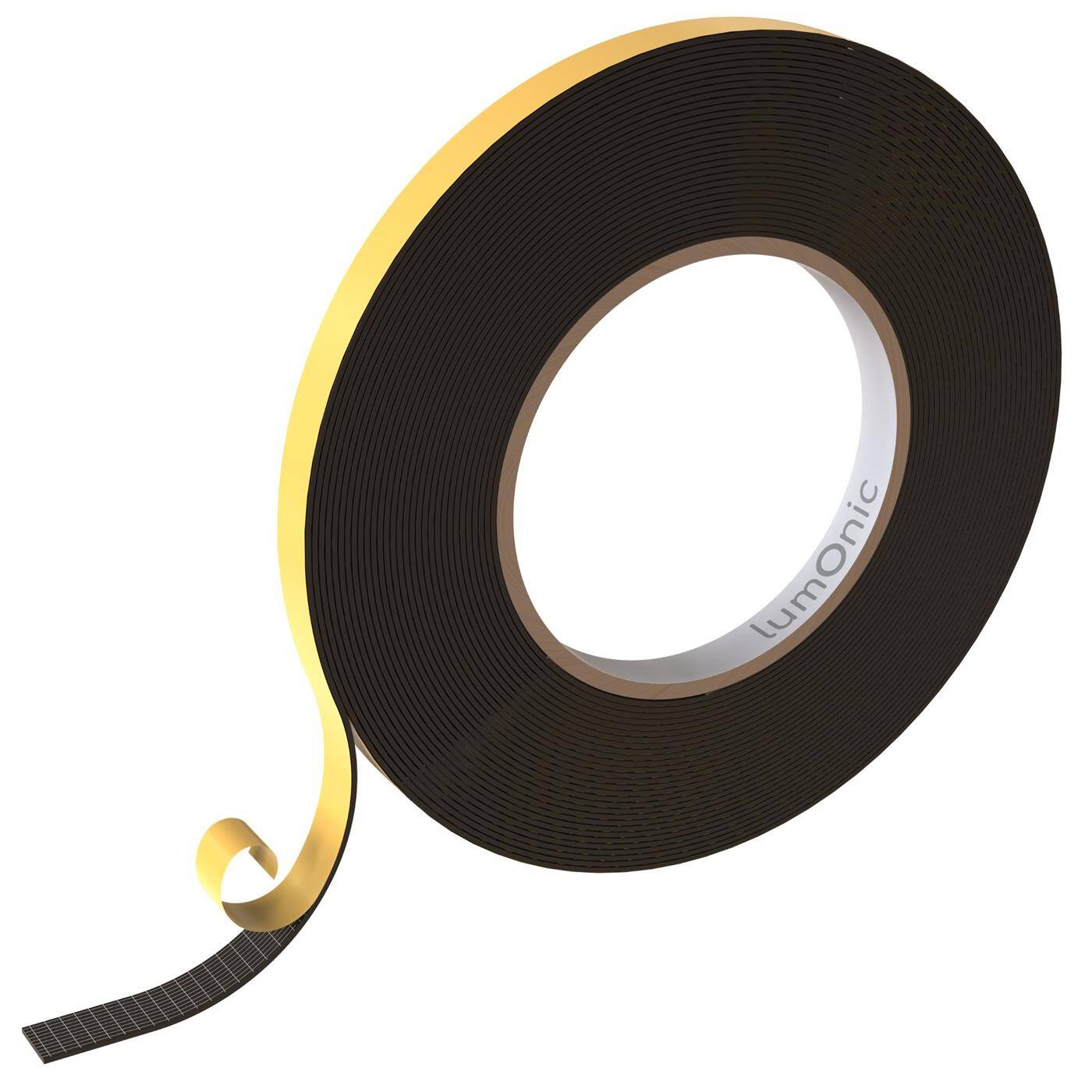 Lumonic 10 m Self-adhesive foam sealing tape, 10 mm x 1 mm - EVA foam, door seal, window seal, seal against drafts, dampen rattling, decoupling tape, foam tape