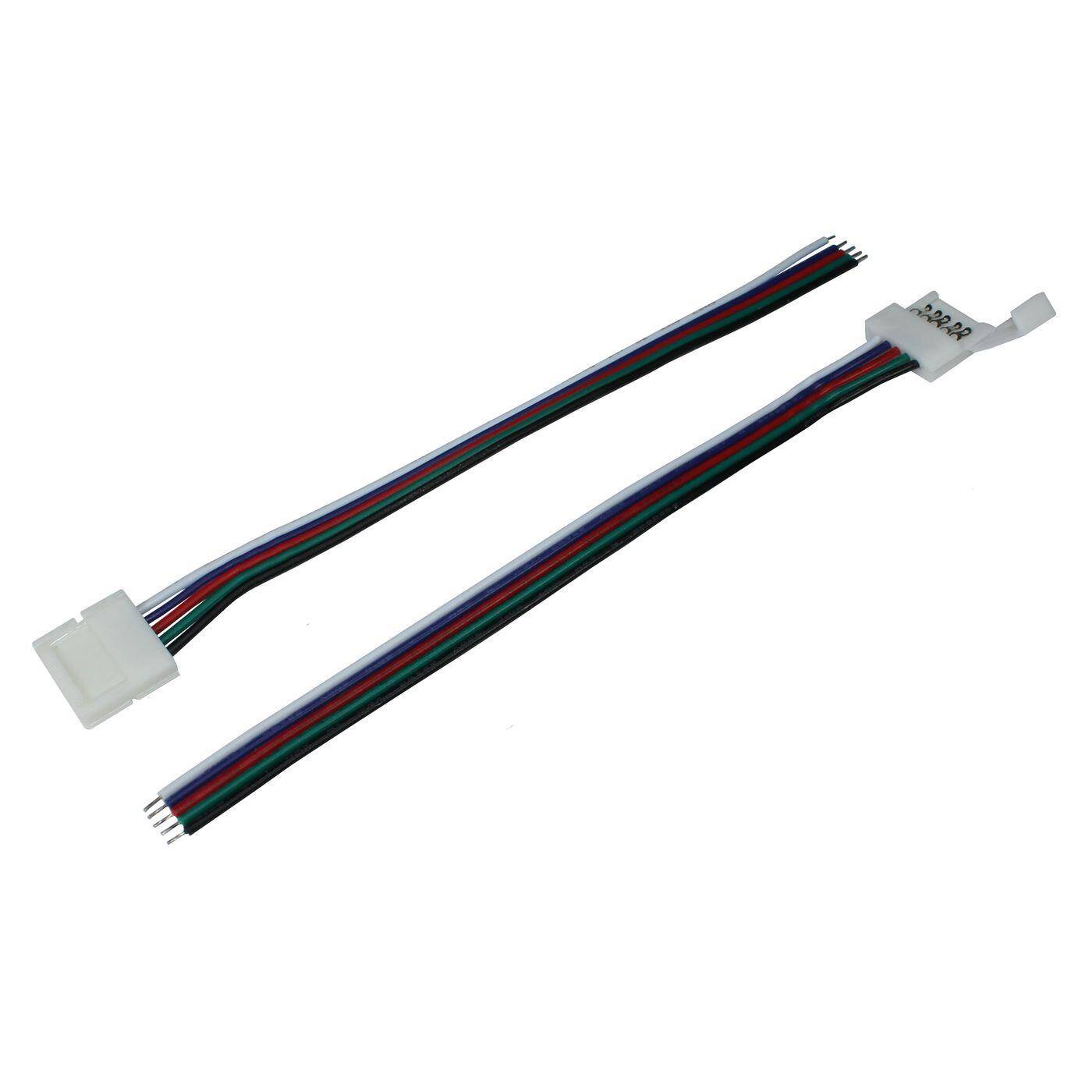 15cm RGBW LED Clip Verbinder mit Kabel für 12mm RGBW LED Streifen 17x5mm 15cm RGBW LED Clip Verbinder mit Kabel für 12mm RGBW LED Streifen 17x5mm
