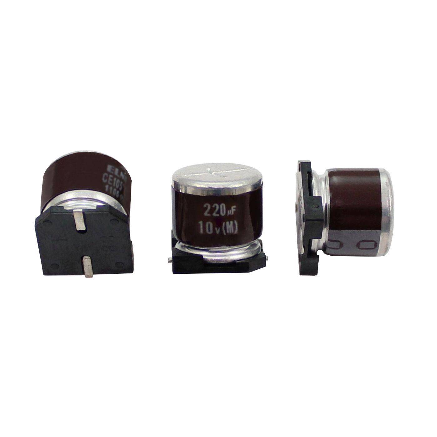 SMD Elko Kondensator 220µF 10V | Elektrolytkondensator bis zu einer Temperatur von 105°C | 8x10mm | 220uF RVJ-10V221MG10U-R Elna