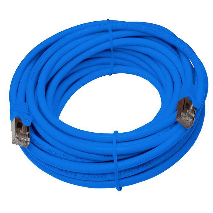 10m RJ-45 Netzwerkkabel Patchkabel CAT7 Blau S/FTP Ethernet DSL LAN CAT.7