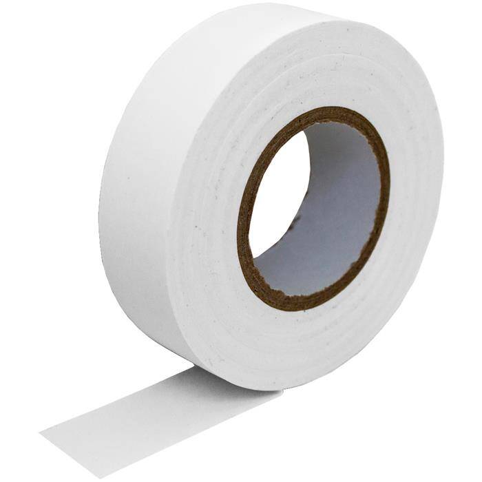 20m PVC Insulating tape 19mm Adhesive tape White Insulating tape Electrician Hobbyist