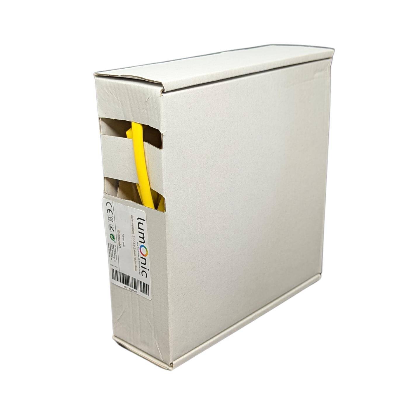 9,5m Heat shrink tubing Box 2:1 4,8 -> 2,4mm Yellow