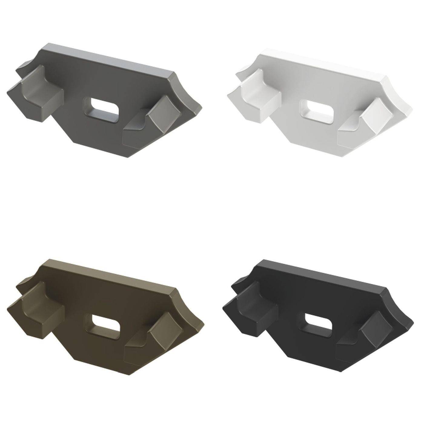 End cap for Lumonic Type C LED profiles Holder Plastic Silver