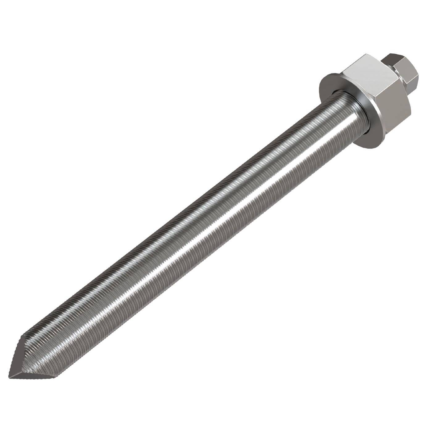 Lumonic Ankerstange M16 x 165 Verzinkt I Zur Verwendung als Keilanker, Metalldübel, Bolzenanker, Blitzdübel I Für verschiedene Arten Durchsteckmontagen