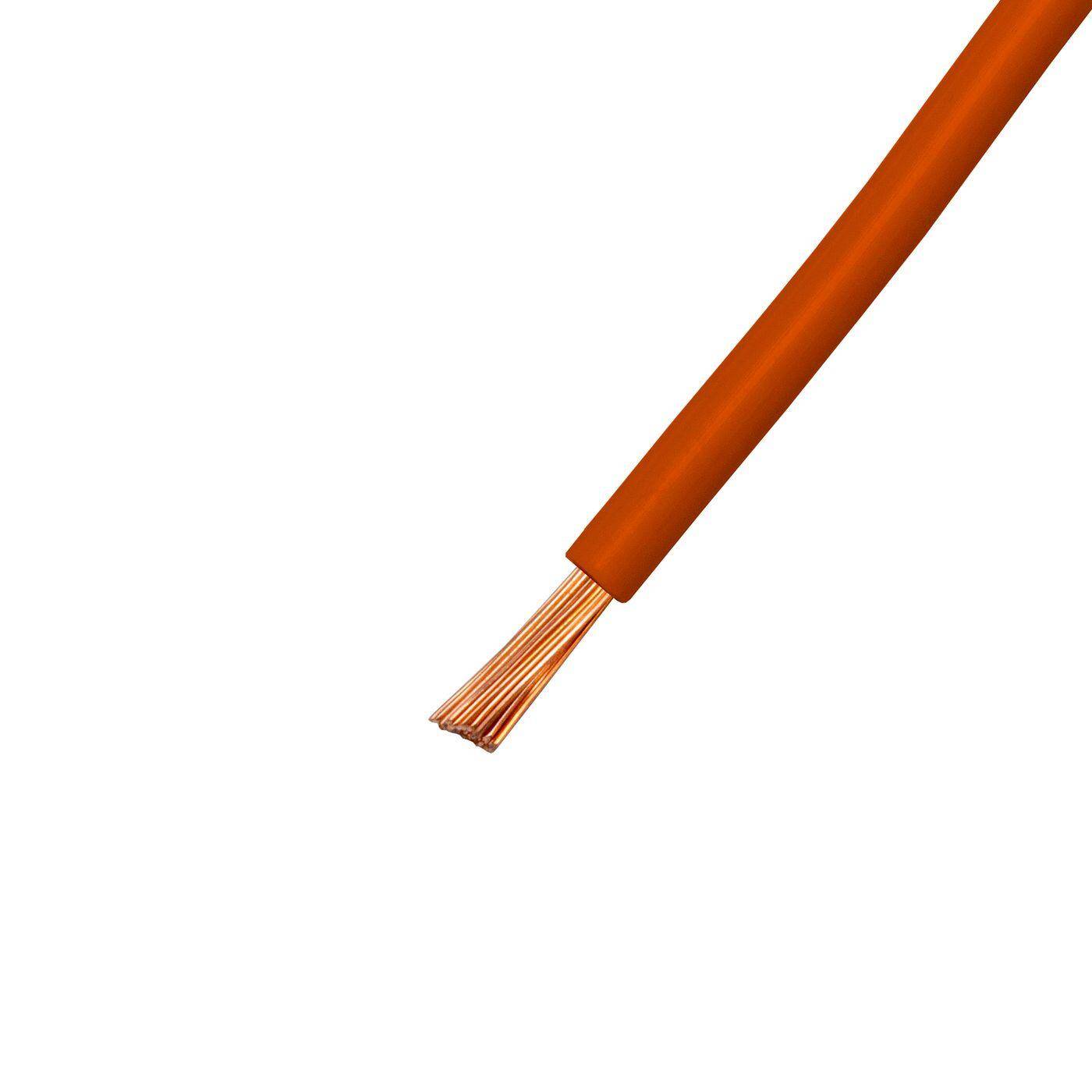 1m FLRY Fahrzeugleitung Orange 2,5mm² rund Kabel Litze KFZ Stromkabel