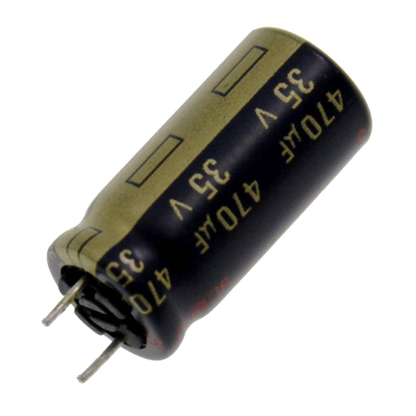 Elko Kondensator Radial 470µF 35V | Elektrolytkondensator bis zu einer Temperatur von 105°C | 10x20mm | 470uF EEUFC1V471CY Panasonic