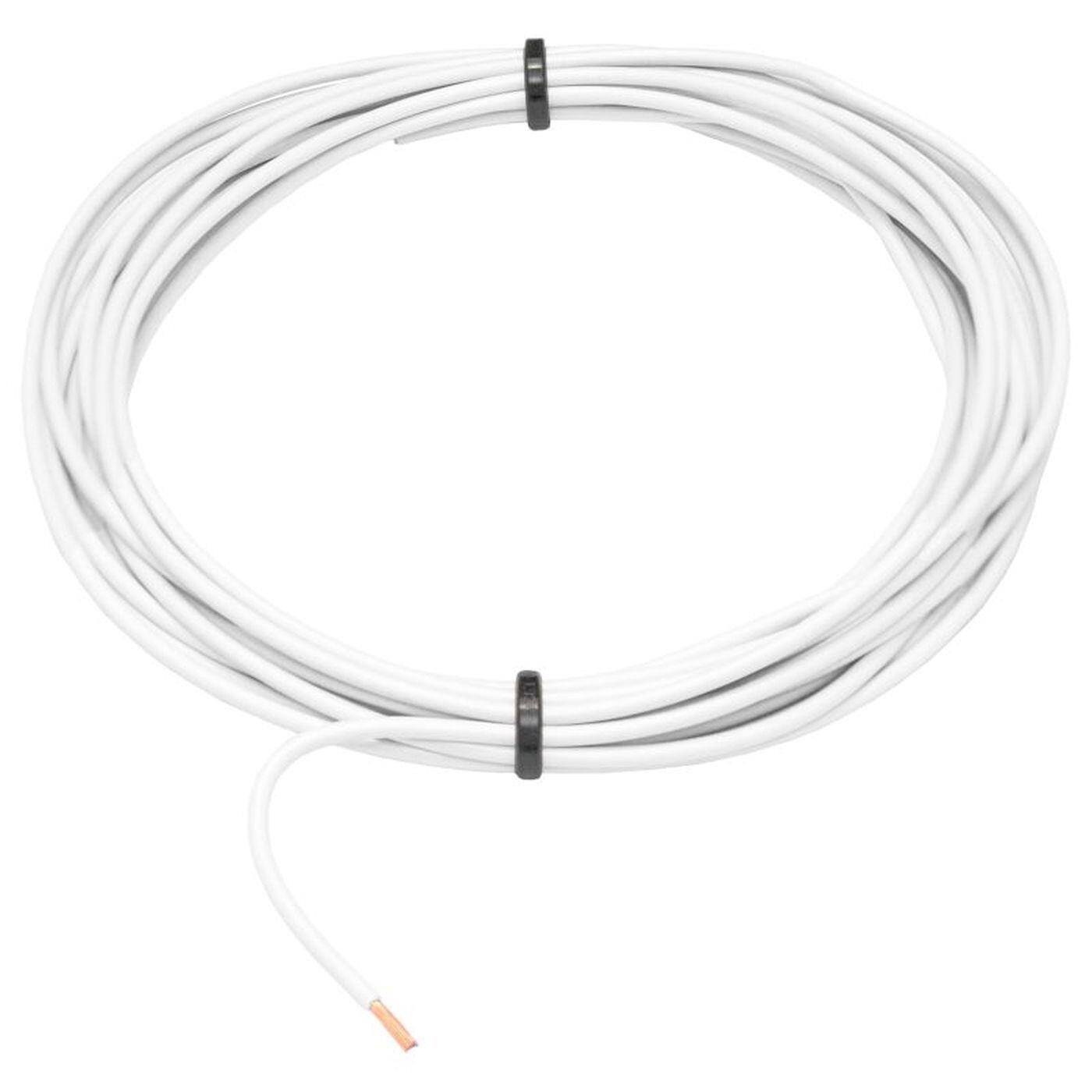 1m FLRY Fahrzeugleitung Weiß 1,5mm² rund Kabel Litze KFZ Stromkabel