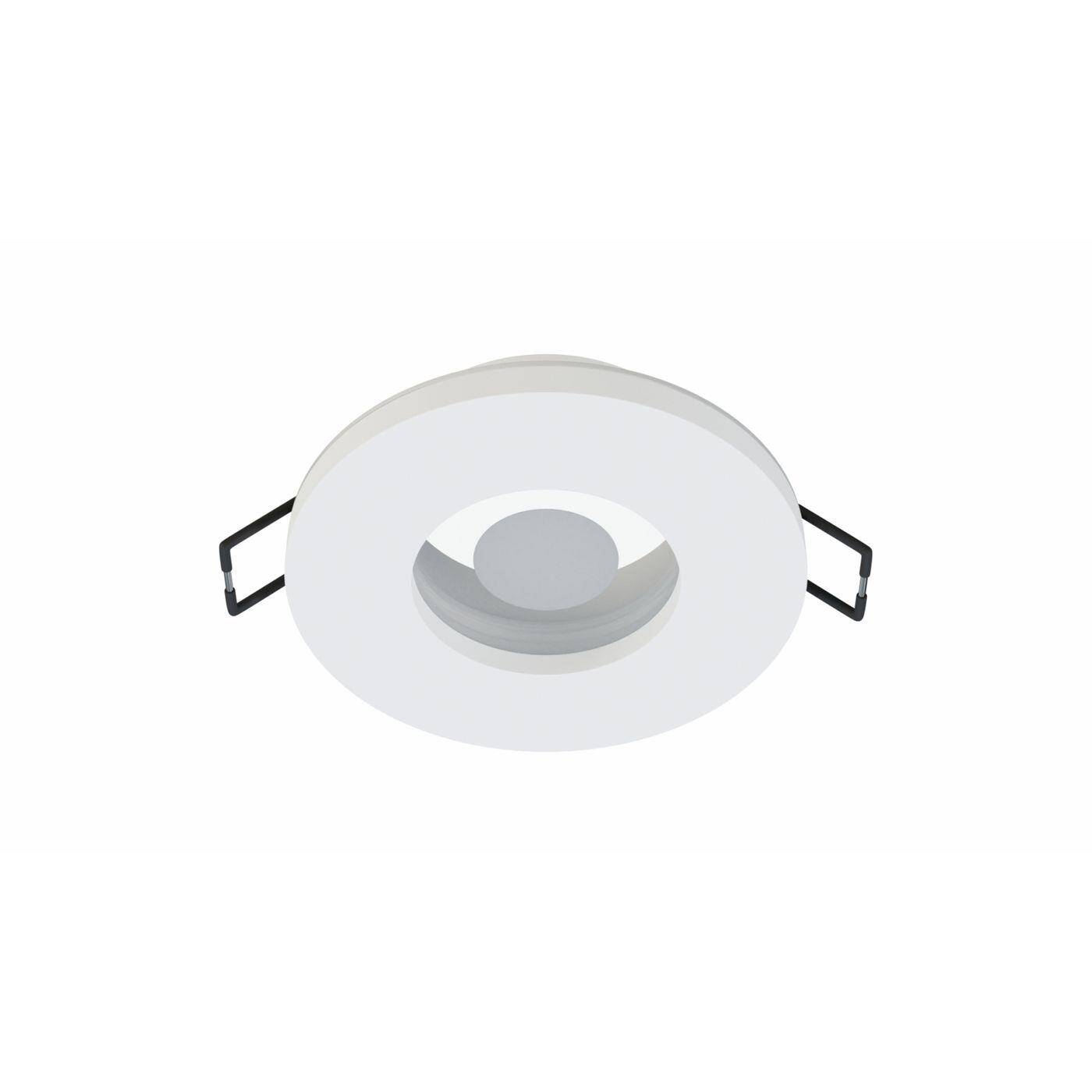 LED Einbaurahmen Bad Feuchtraum Rund IP44 84x27mm Weiß Aluminium Schwenkbar Spot GU10 MR16 LED Einbaurahmen Bad Feuchtraum Rund IP44 84x27mm Weiß Aluminium Schwenkbar Spot GU10 MR16