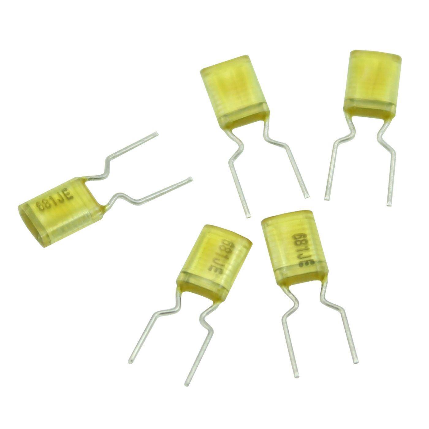 Arcotronics MKT Foil Capacitor | 0,00068µF 100V DC I 2-Pin Connection I 2-Pin I 0,00068uF, 0,68nF I Capacitor for crossover networks of loudspeakers or for interference suppression of electrical devices