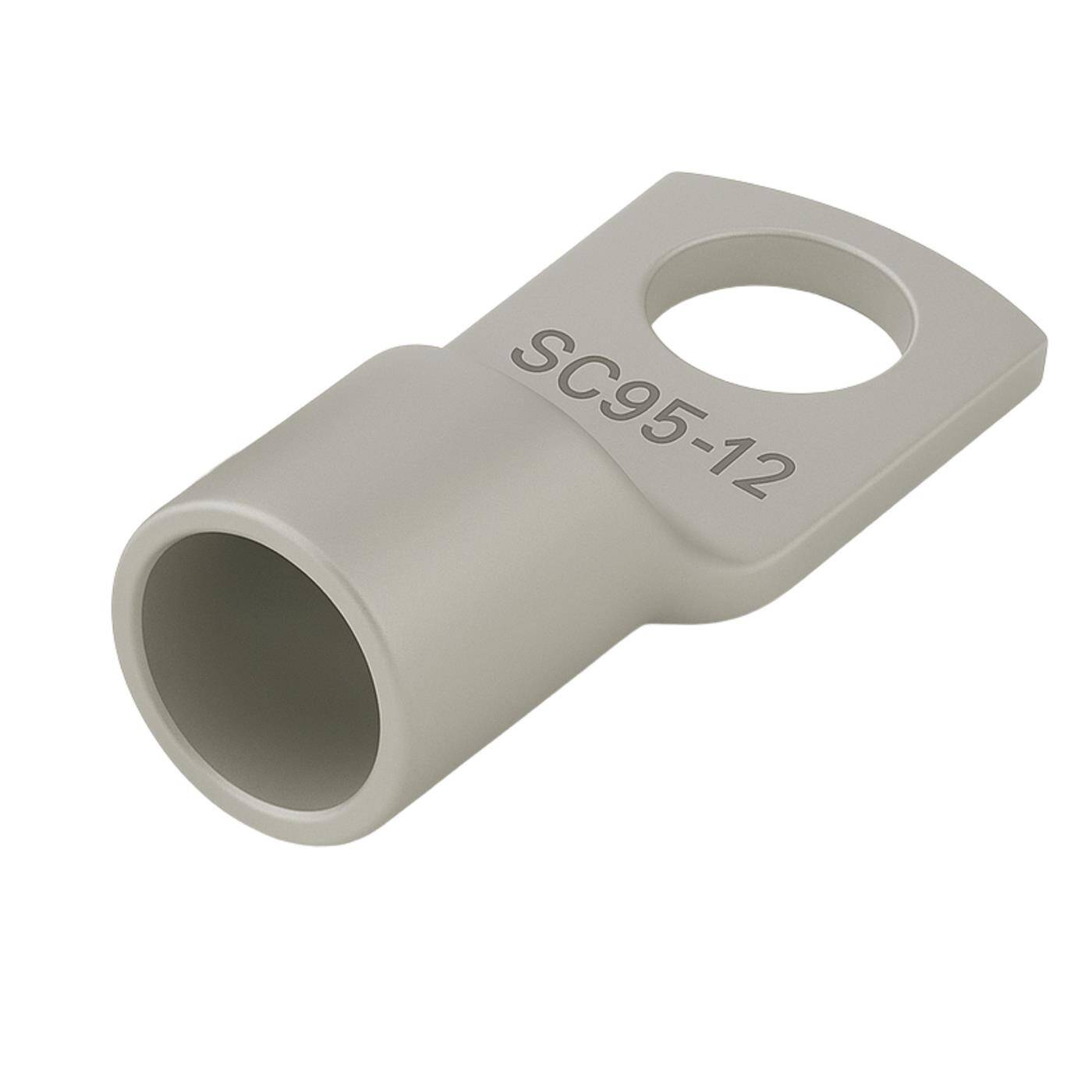 Tubular cable lug blank 95mm² Hole diameter M12 SC95-12 Ring lug Copper tinned