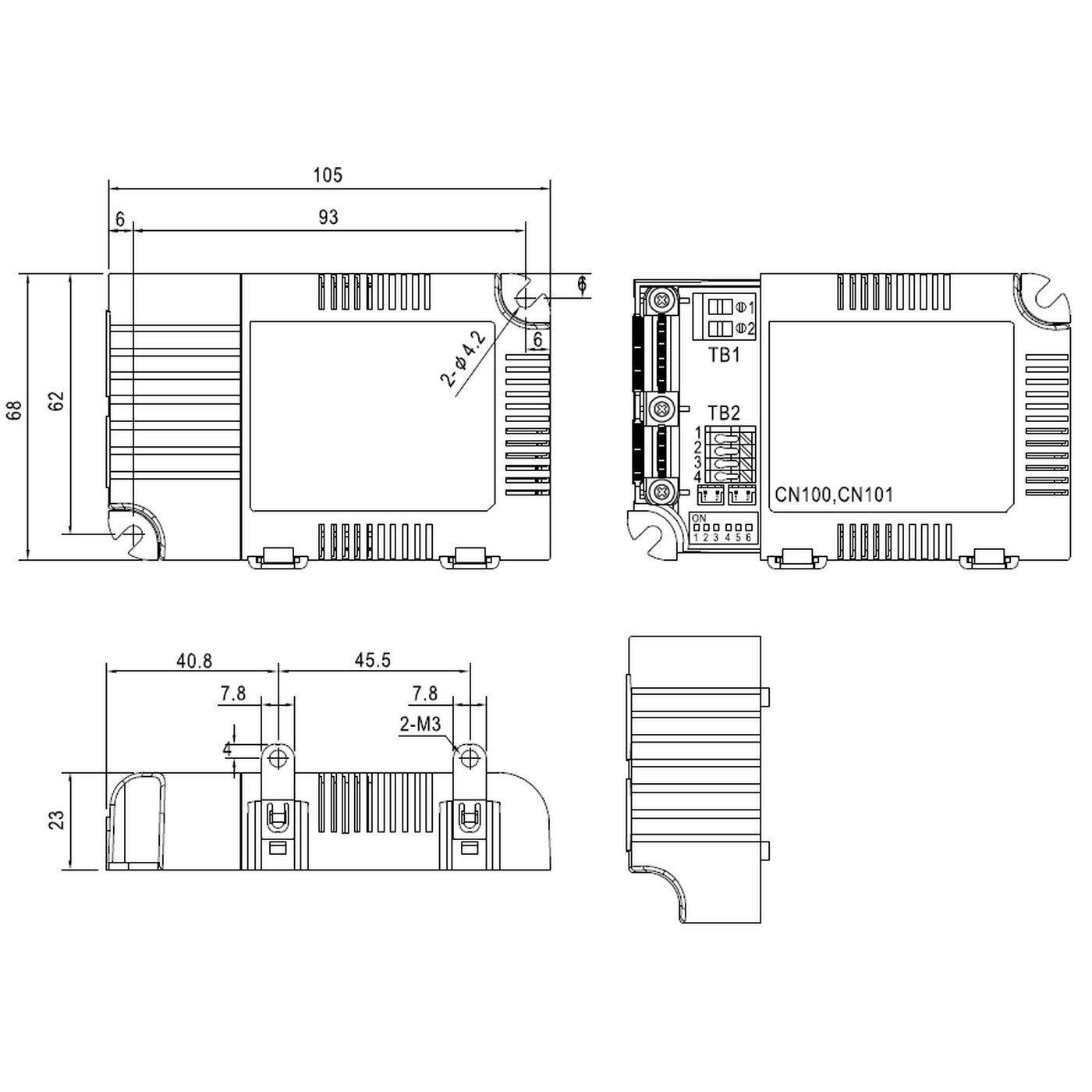 MEAN WELL LCM-25 25W 0-10V Dimmbar Konstantstrom LED Netzteil 350 500 600 700 900 1050 1400mA