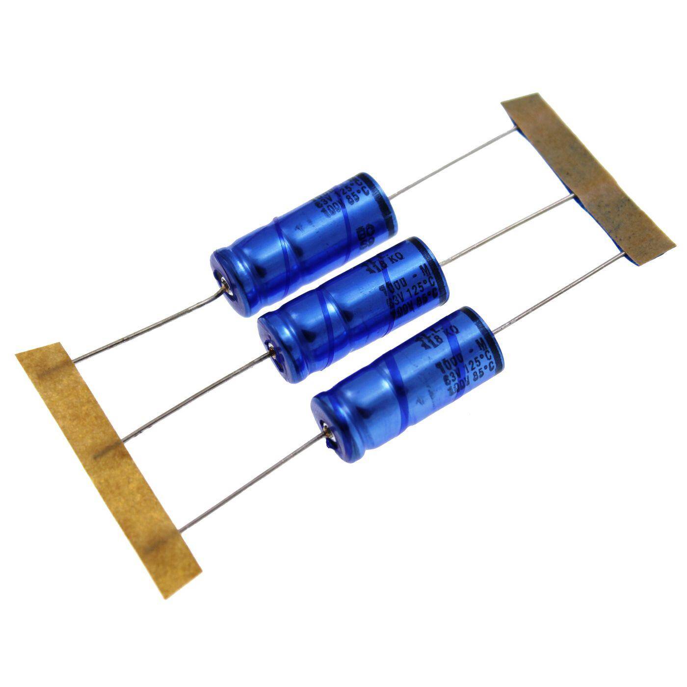 Elko Capacitor Axially 100µF 63V | Electrolytic capacitor up to a temperature of 125°C | 10x25mm | 100uF 222211890513 Vishay