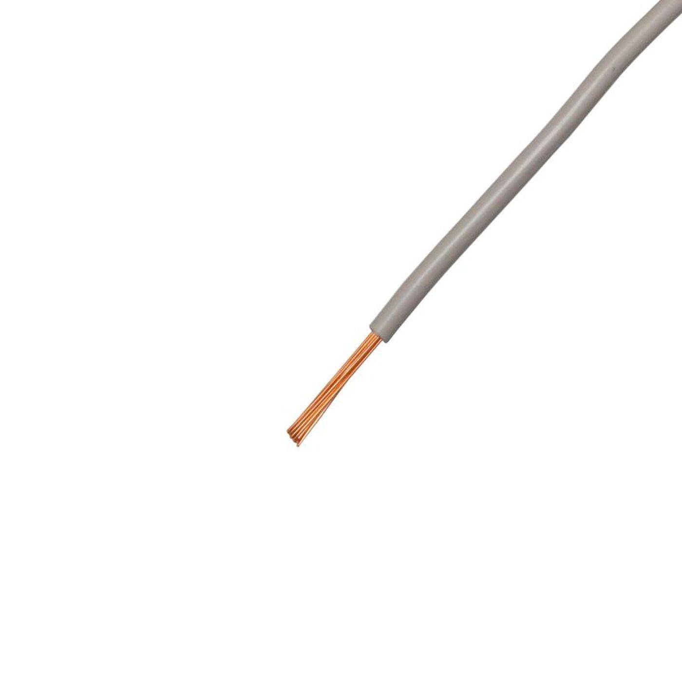 1m FLRY Fahrzeugleitung grau 0,75mm² rund Kabel Litze KFZ Stromkabel