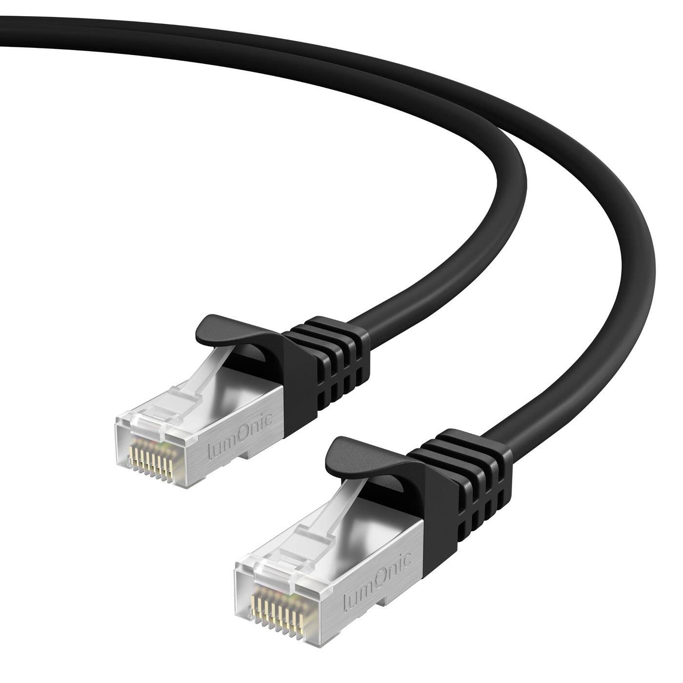 1m CAT7 Patchkabel S/FTP RJ45 Schwarz Ethernet LAN Netzwerkkabel