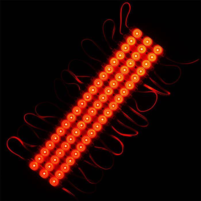 LED Modul Kette Rot 12V 1,5W 125mA IP65 3x LED pro Modul 88,5x17,5mm LED Modul Kette Rot 12V 1,5W 125mA IP65 3x LED pro Modul 88,5x17,5mm
