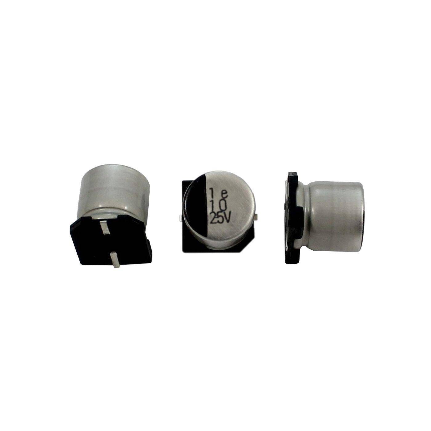 SMD Elko Kondensator 10µF 25V | Elektrolytkondensator bis zu einer Temperatur von 85°C | 5x5,3mm | 10uF RV2-25V100MU-R Elna