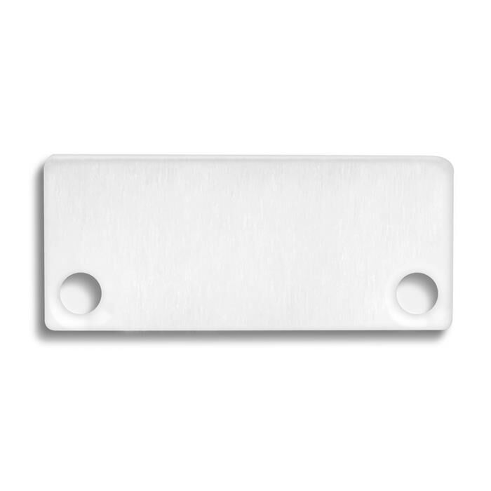 2x Endkappe E43 Aluminium für Profile PN4 PN5 mit Abdeckung C30 Weiß