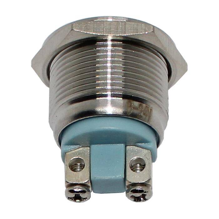 Edelstahl Kontrollleuchte V2A Signalleuchte Ø19mm LED Grün IP67 Schraubanschluss Ø22x28mm -25...+70°C