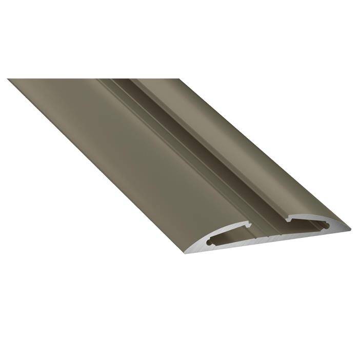 1m LED Profil Reto Inox 55x8mm Aluminium Aufbauprofil für 12mm LED Streifen