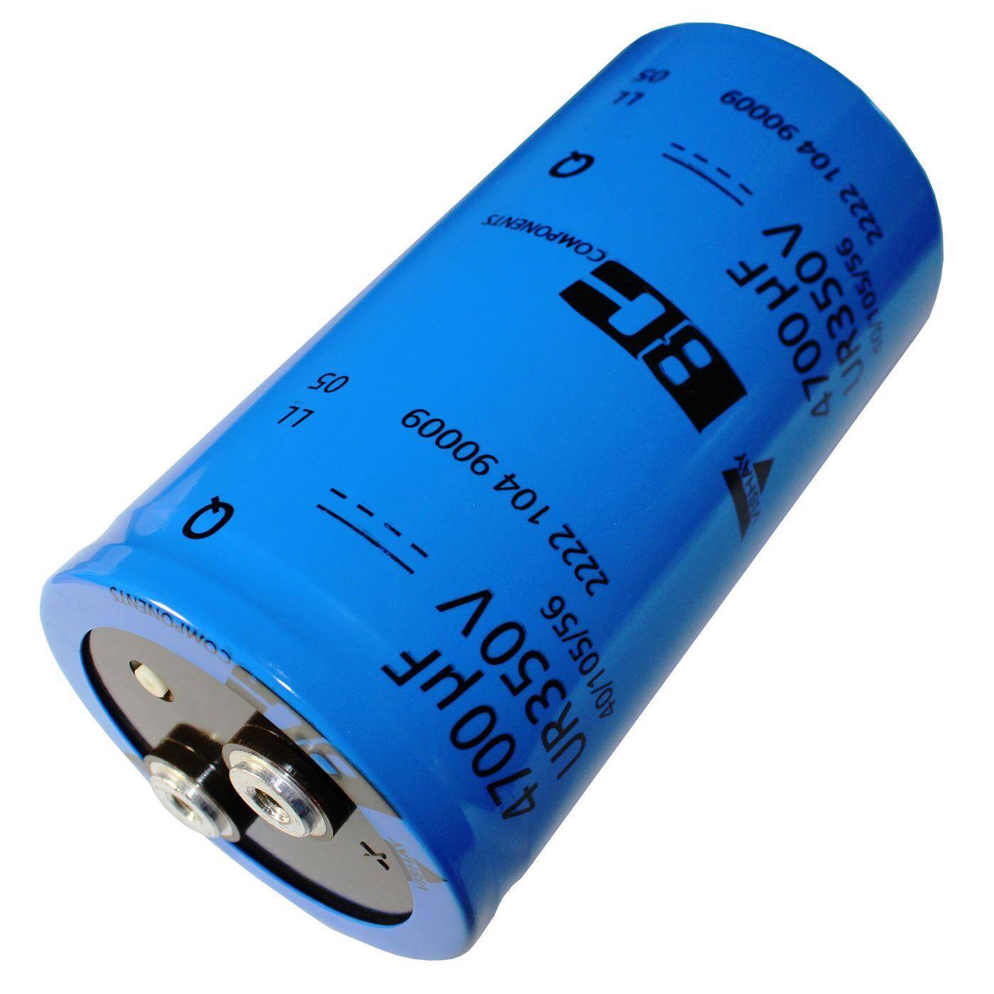 Schraub Elko Kondensator 4700µF 350V | Elektrolytkondensator bis zu einer Temperatur von 105°C | 77x145mm | 4700uF MAL210490009E3 Vishay