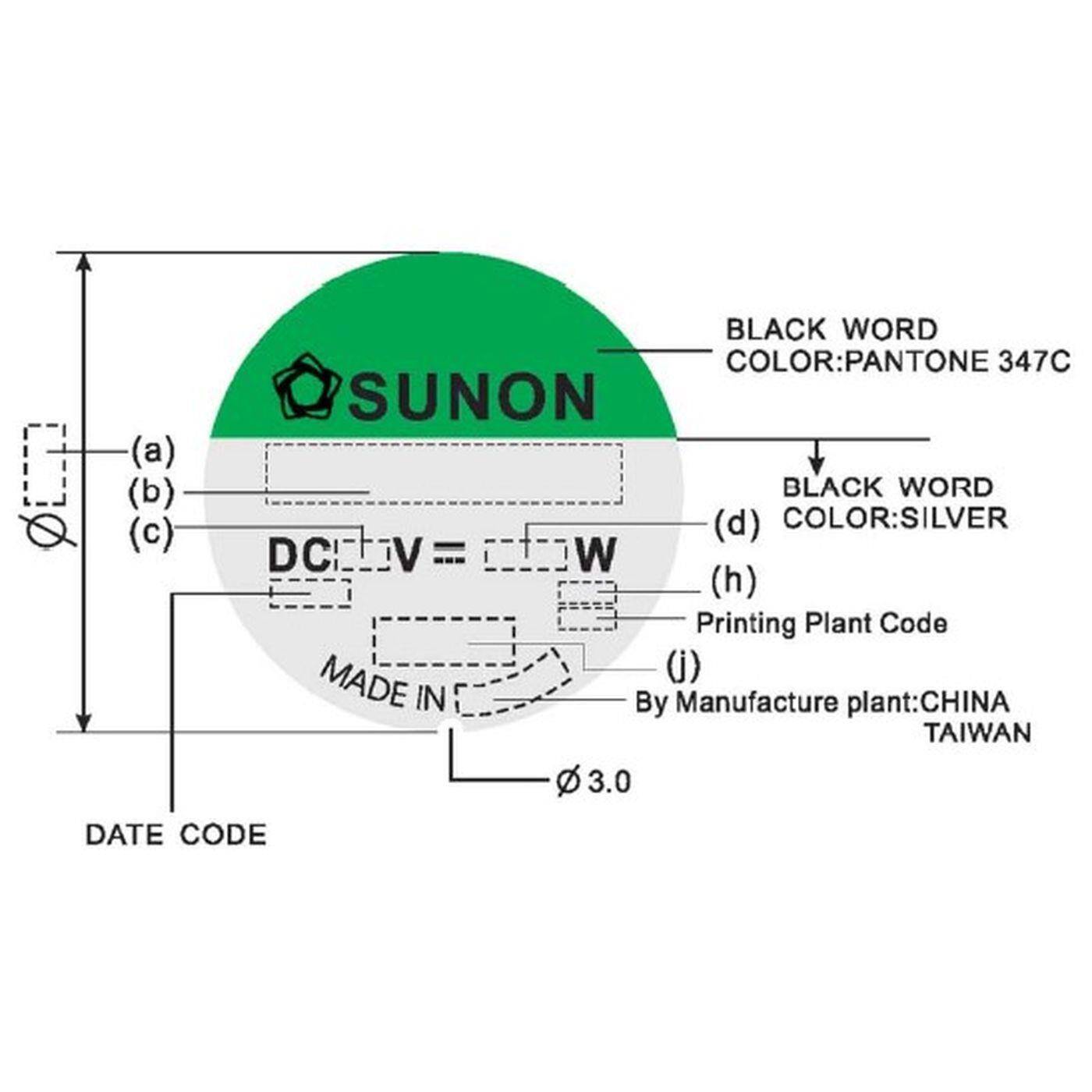 Fan 24V DC 1,68W 60x60x25mm 39,9m³/h 4500U/Min 39,9m³/h Sunon EE60252B1-A99