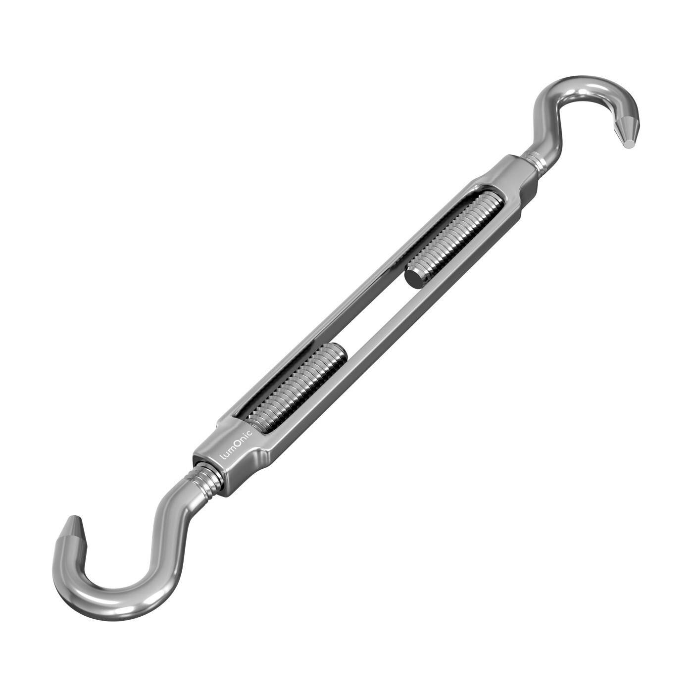 Seilspanner Haken-Haken Edelstahl V2A 304 M6 Spannschloss Wantenklemme Seilspanner Haken-Haken Edelstahl V2A 304 M6 Spannschloss Wantenklemme