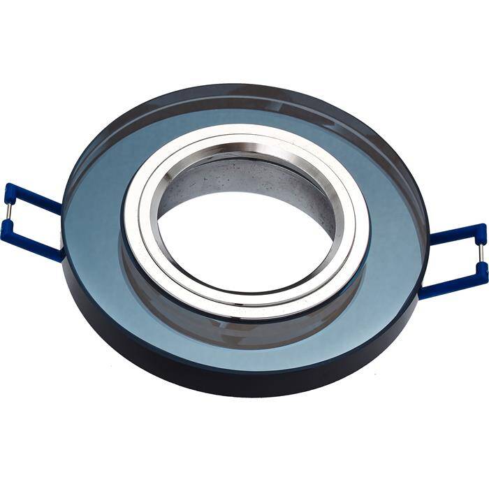 LED Einbaurahmen Rund 90x25mm Schwarz Glas 8mm Spot GU10 MR16 LED Einbaurahmen Rund 90x25mm Schwarz Glas 8mm Spot GU10 MR16