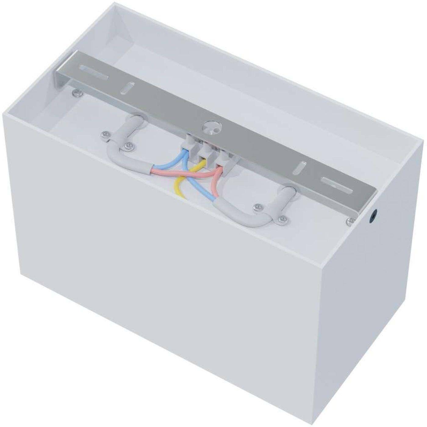 LED Aufbaurahmen Twin Quadratisch 175x95x125mm Weiß Aluminium Schwenkbar Spot GU10 MR16