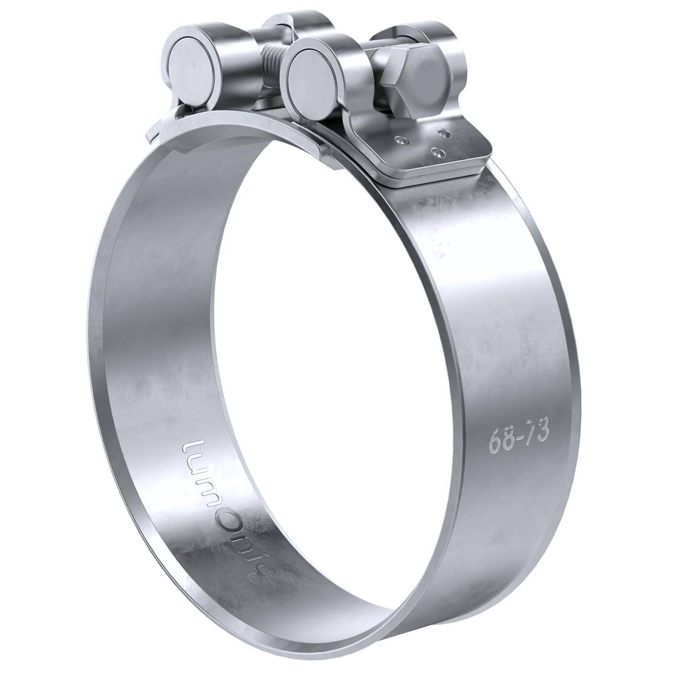 1x Lumonic Gelenkbolzenschelle 68-73mm  Auspuffschelle für Bau PKW LKW