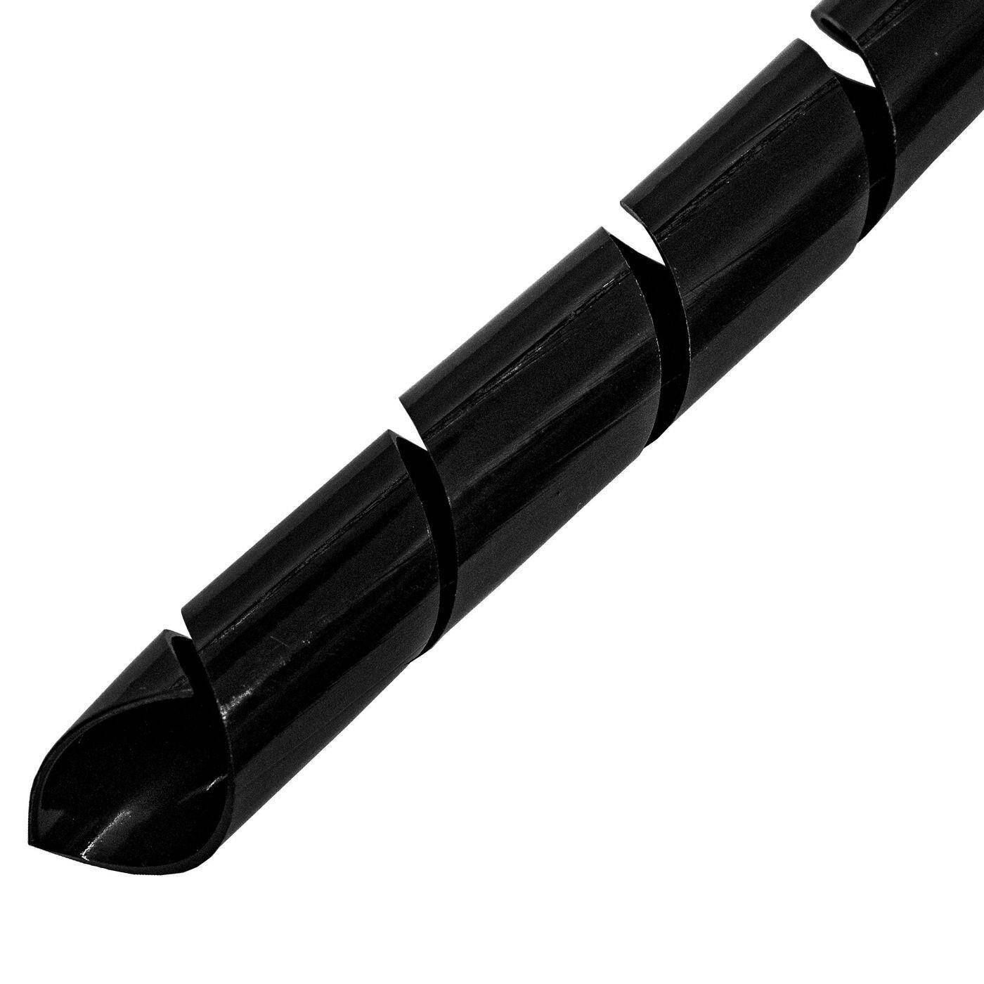 5m Spiralband 10mm (7,5-60mm) Kabelschlauch schwarz Flexibel Schlauch Schutz