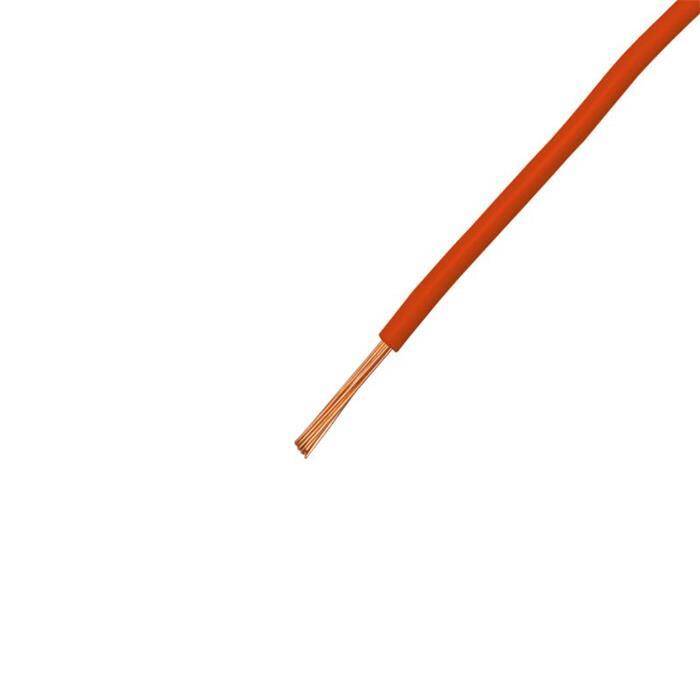 1m FLRY Fahrzeugleitung Orange 0,35mm² rund Kabel Litze KFZ Stromkabel