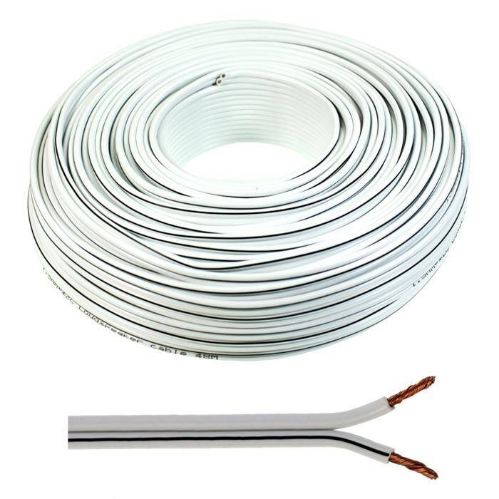 25m Lautsprecherkabel 2x 2,5mm² Weiß Audiokabel Boxenkabel 25m Lautsprecherkabel 2x 2,5mm² Weiß Audiokabel Boxenkabel