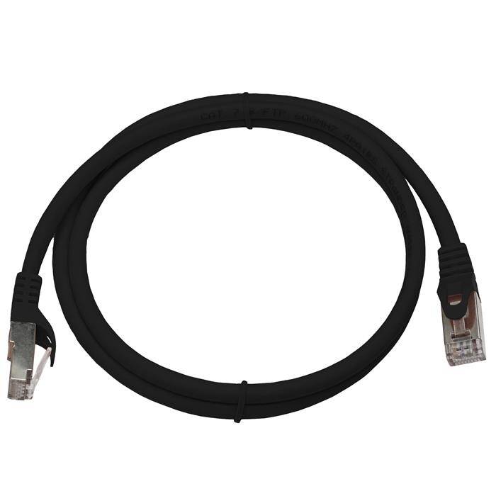 1m RJ-45 Netzwerkkabel Patchkabel CAT7 Schwarz S/FTP Ethernet DSL LAN CAT.7